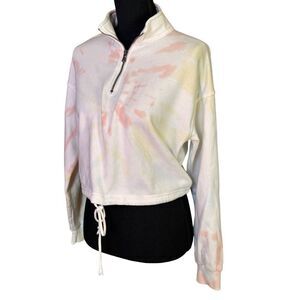American Eagle Cropped 1/4 Zip Tie Dye sweatshirt Sz XS